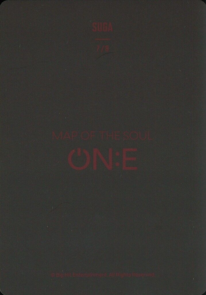 BTS SUGA MAP OF THE SOUL ON:E ミニフォトカード 7/8 - メルカリ