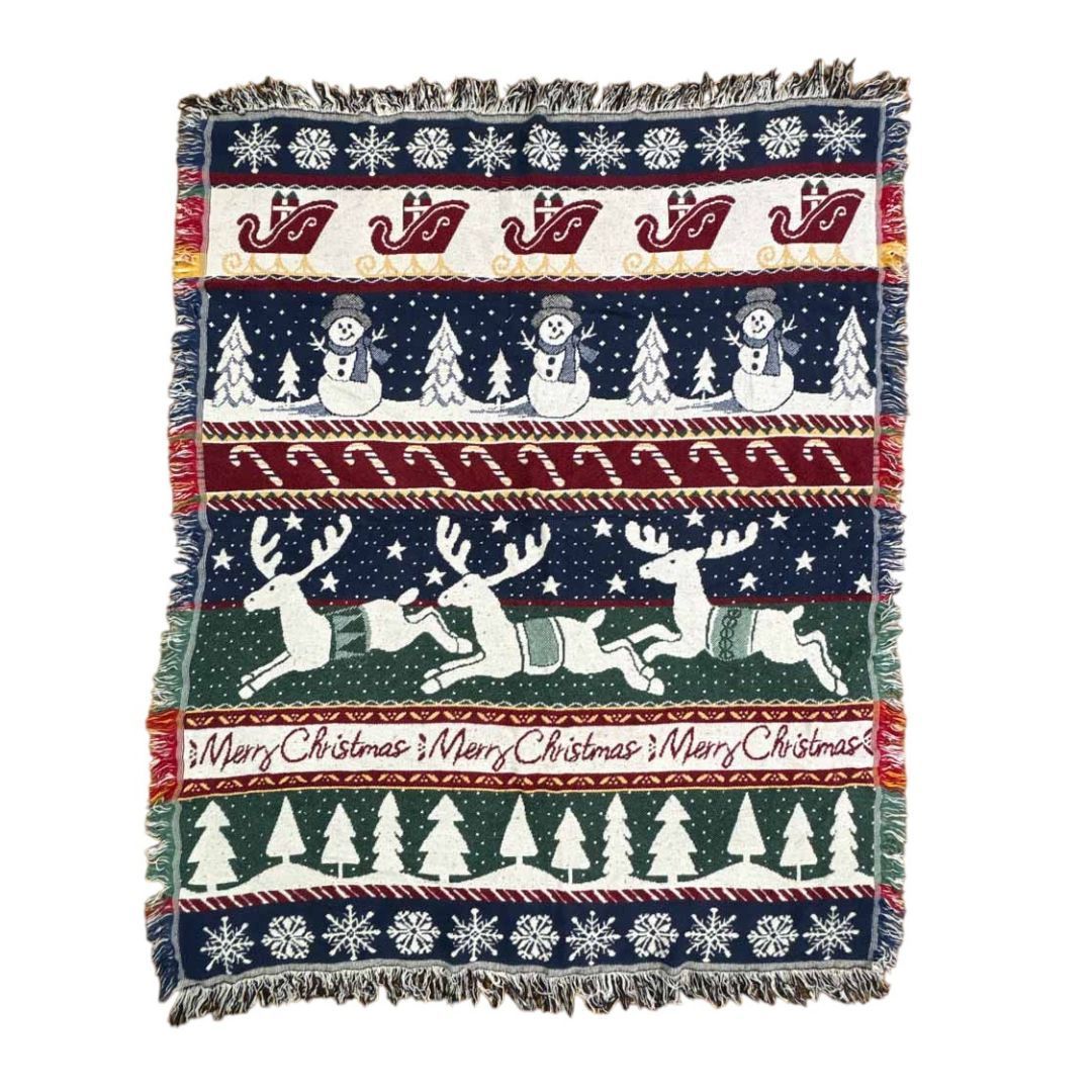vintageラグ カーペット USA製 トナカイ クリスマス 2121 - メルカリ