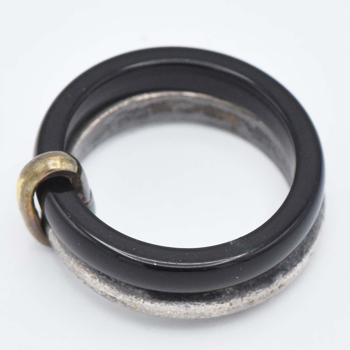 GEORG JENSEN ジョージジェンセン A119 オニキス ダブルリング