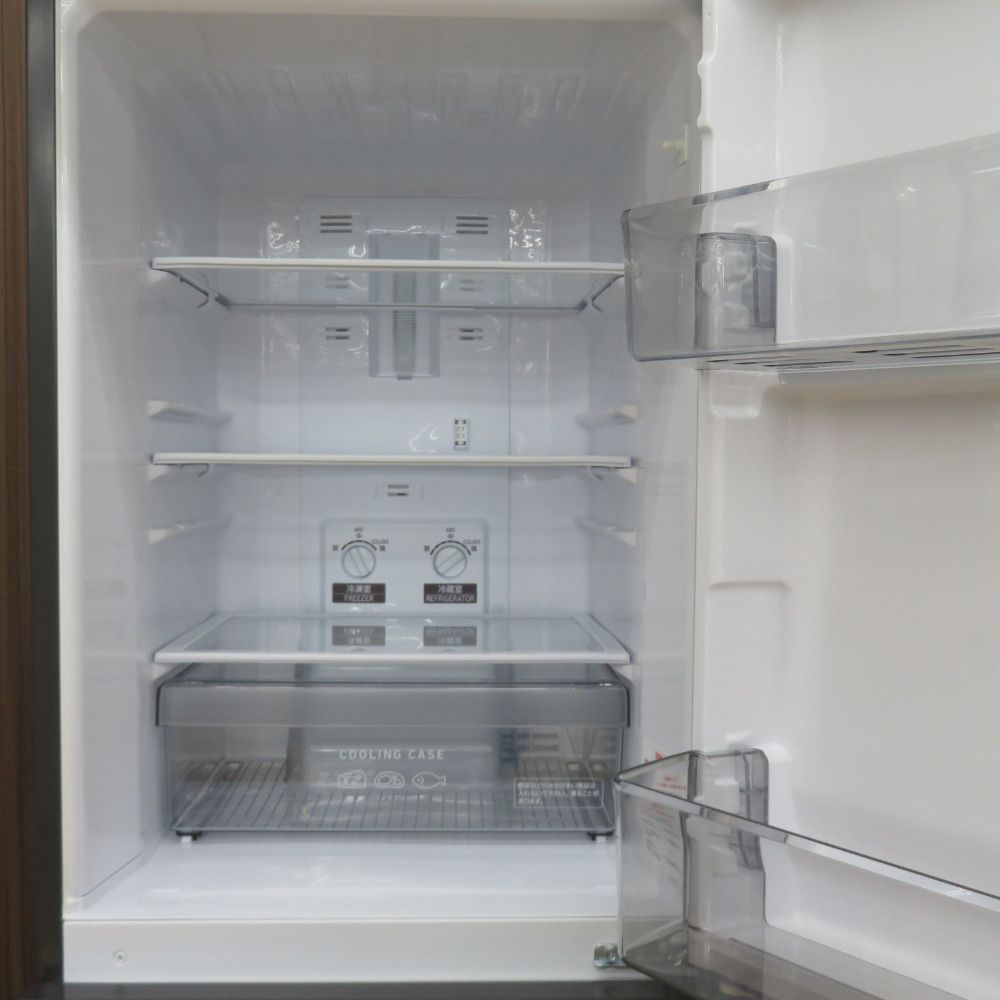 三菱 2ドア 冷凍冷蔵庫 容量146L MR-P15G 2022年製 N0796 三菱冷凍冷蔵庫MR-P15G 2ドア 146L マットチャコール2022年製