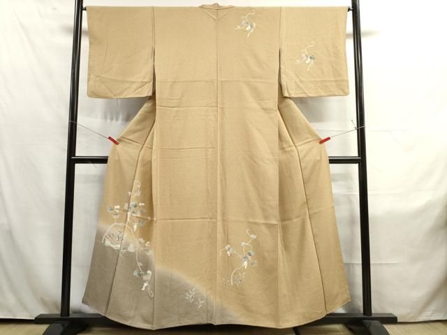 平和屋着物●訪問着　葡萄蔦の葉文　正絹　逸品　AAAY0142zg 平和屋着物○訪問着 葡萄蔦の葉文 正絹 逸品 AAAY0142zg