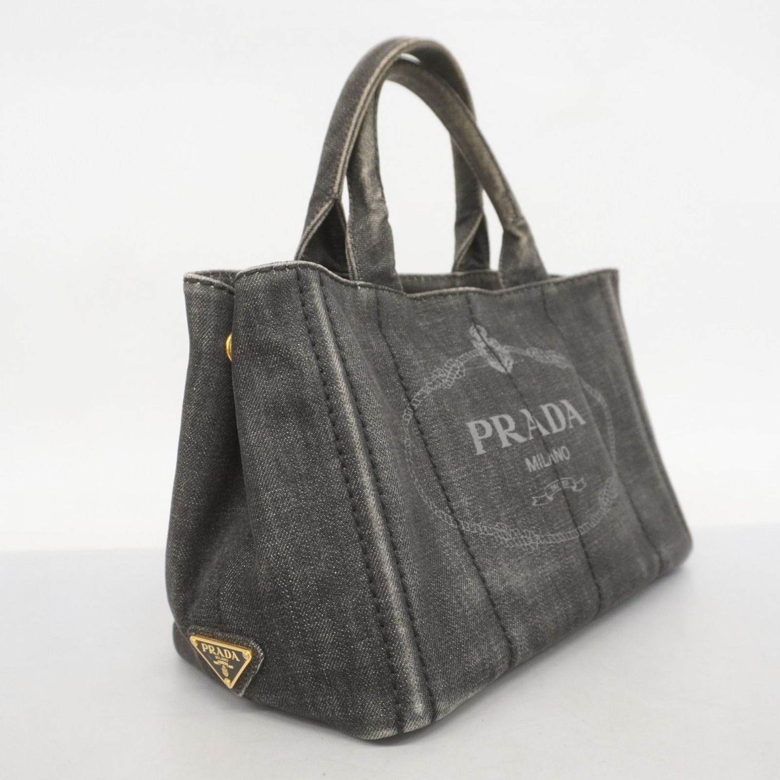 プラダ(Prada) プラダ トートバッグ カナパ デニム ブラック