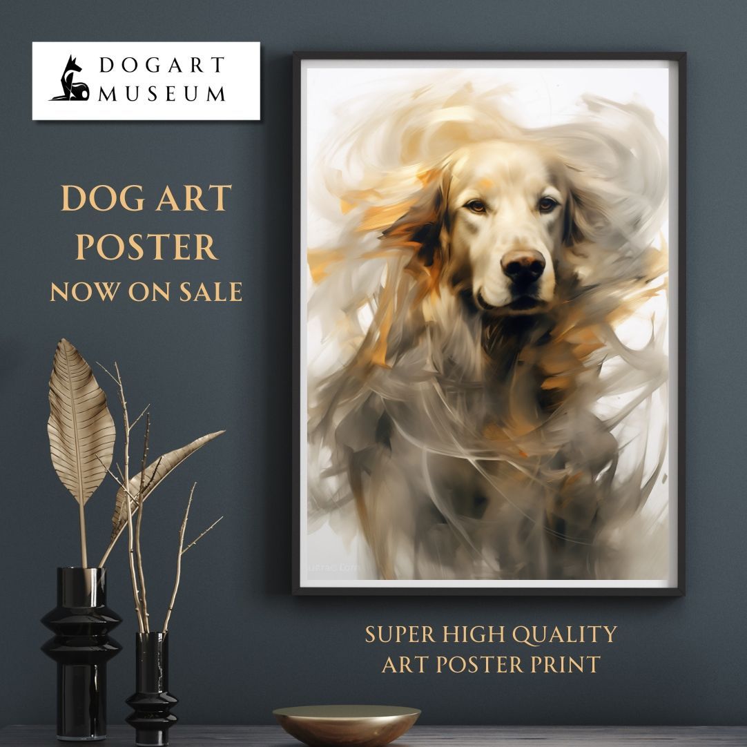 KENSHIN (犬神) - ゴールデンレトリバー犬 No.1】風水画 アート
