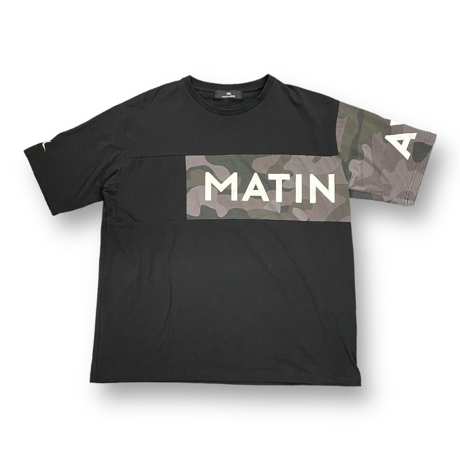 MATIN AVENIR 22SS 迷彩 切替 プリント Tシャツ マタンアヴニール