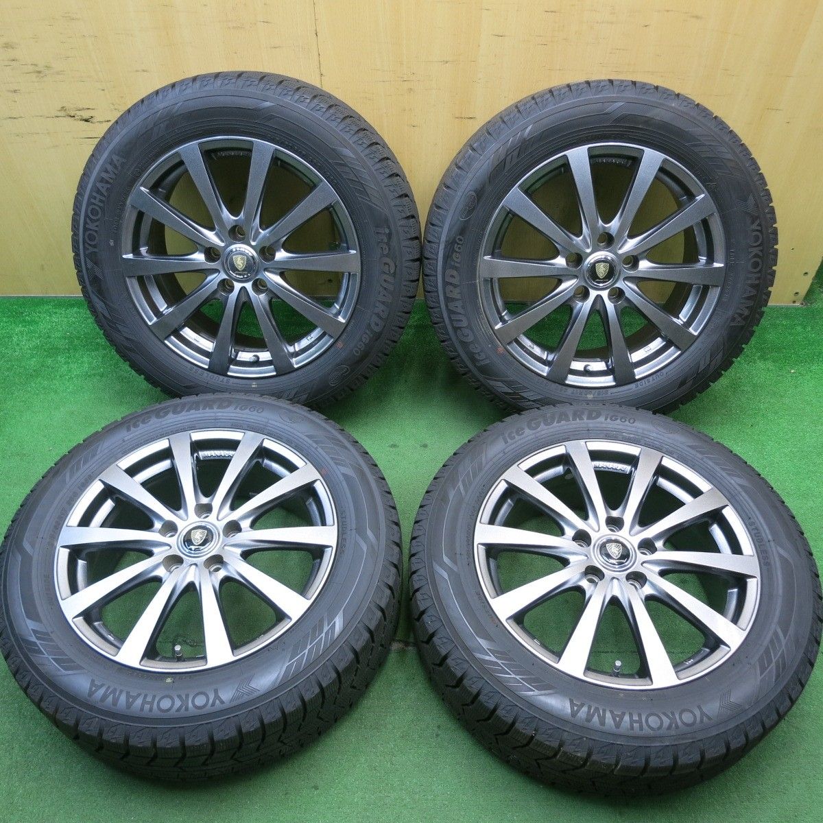 超バリ溝 キレイ ほぼ10分 スタッドレス 215|60R17 ヨコハマ アイスガード iG60 MANARAY SPORT マナレイ スポーツ 17インチ PCD114.3|5H 5051109HAス
