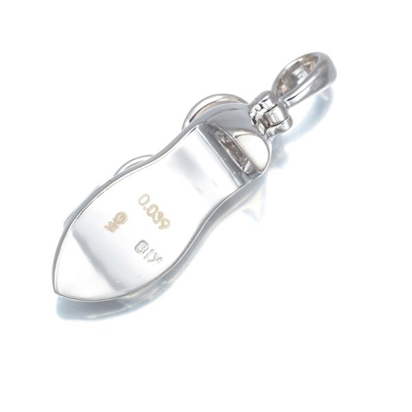 ダイヤ ダイヤモンド 0.039ct サンダル ペンダントトップ K18WG  