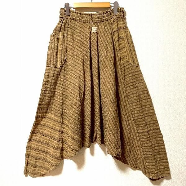 anc うさと USAATO パンツ 黄系 茶 サルエルパンツ ムササビ