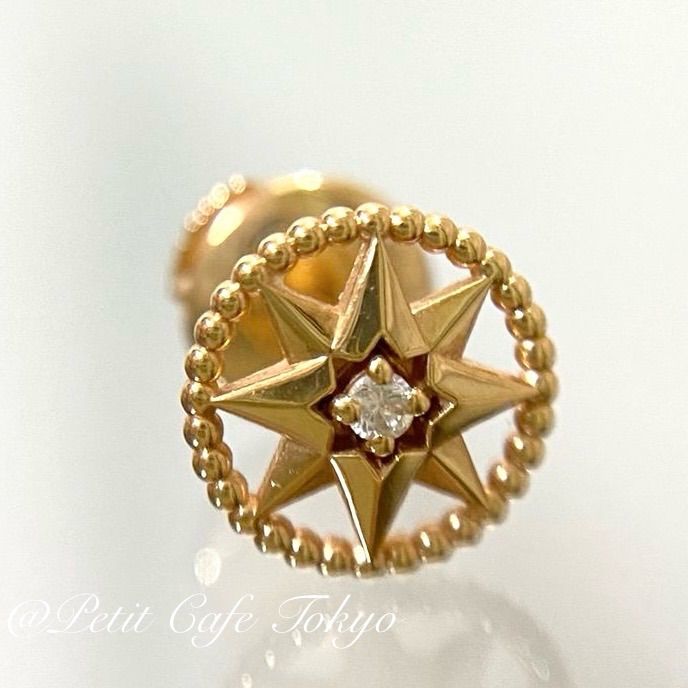 DIOR | Rose des Vents シングルピアス スモール ピンクゴールド