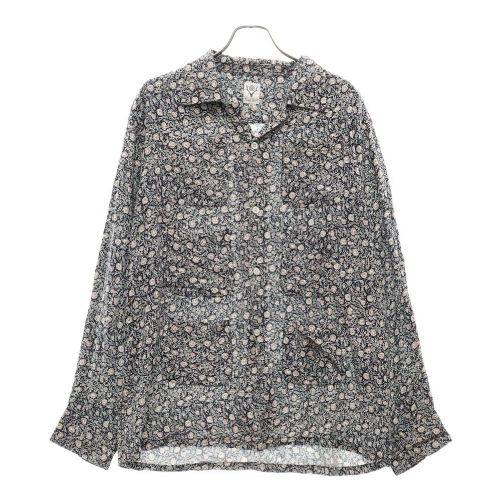 SOUTH2 WEST8 (サウス2ウエスト8) 21SS 6 PPOCKET SHIRT FRORET PRINT フロントプリント 6ポケット シャツ IN863 ネイビー