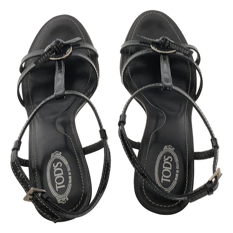 【デザインヒール・アンクルストラップ付き】Tod'sサンダル TOD'S / トッズ | アンクルストラップ ヒールサンダル | 36 1/2
