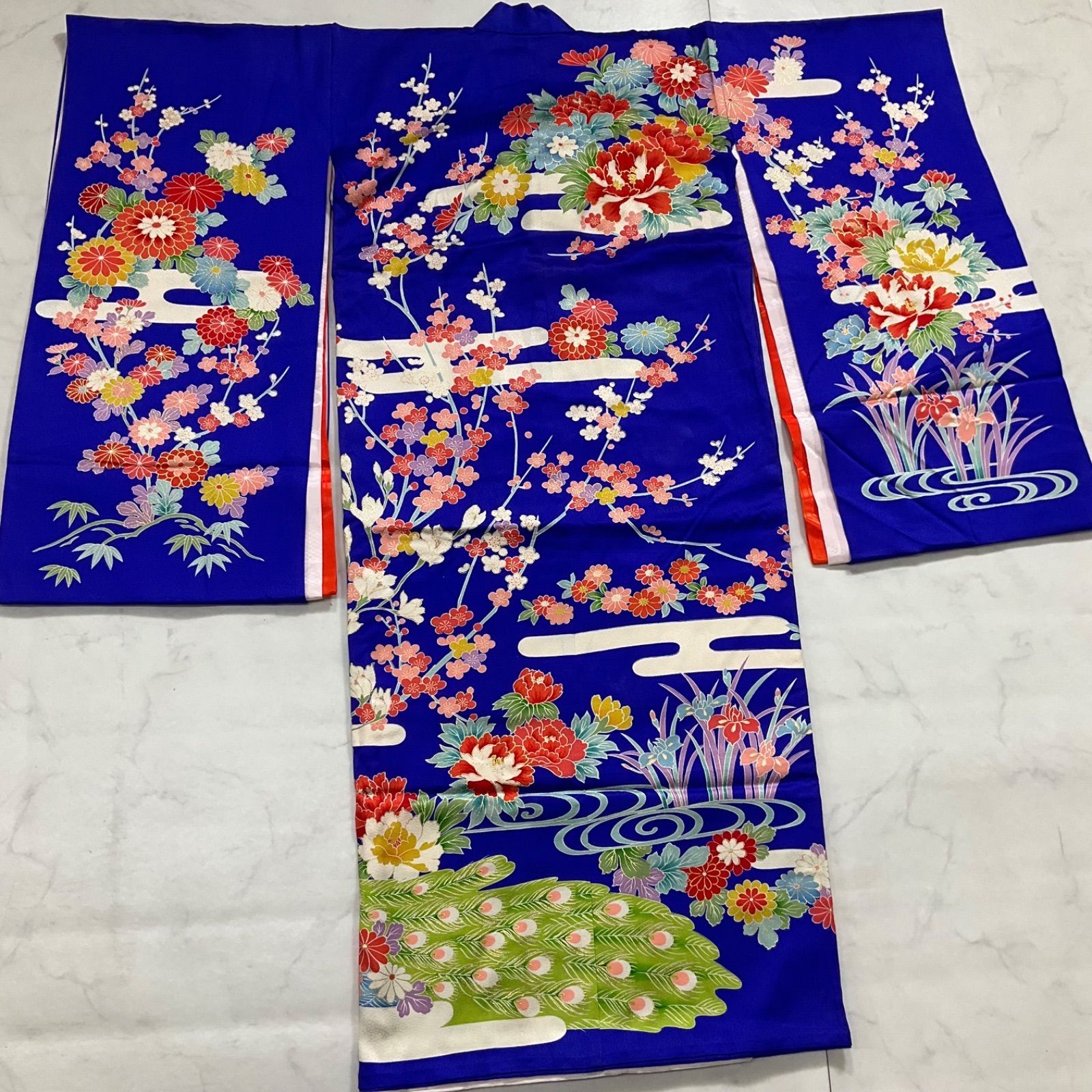 ◆kimono one◆5歳〜7歳くらい用◆女の子着物◆正絹◆子供着物◆七五三◆袷◆裄47㎝肩丈136㎝◆七五三お詣り女の子着物こどものひお正月卒業式十三詣り◆G301