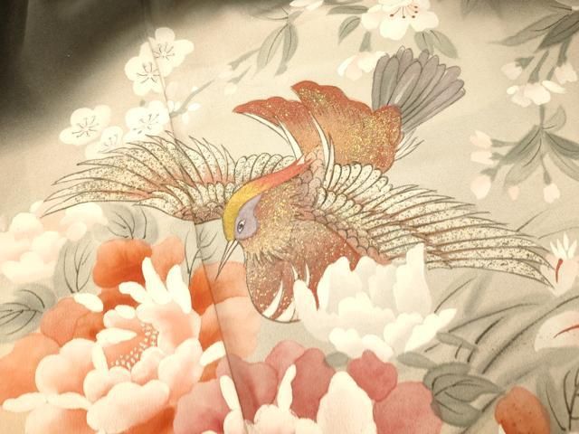 平和屋着物□豪華色留袖 作家物 草花文 暈し染め 正絹 逸品