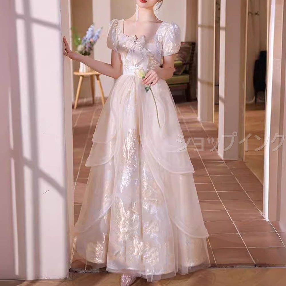 カラードレス ロングドレス 演奏会 コンサート ステージ 声楽