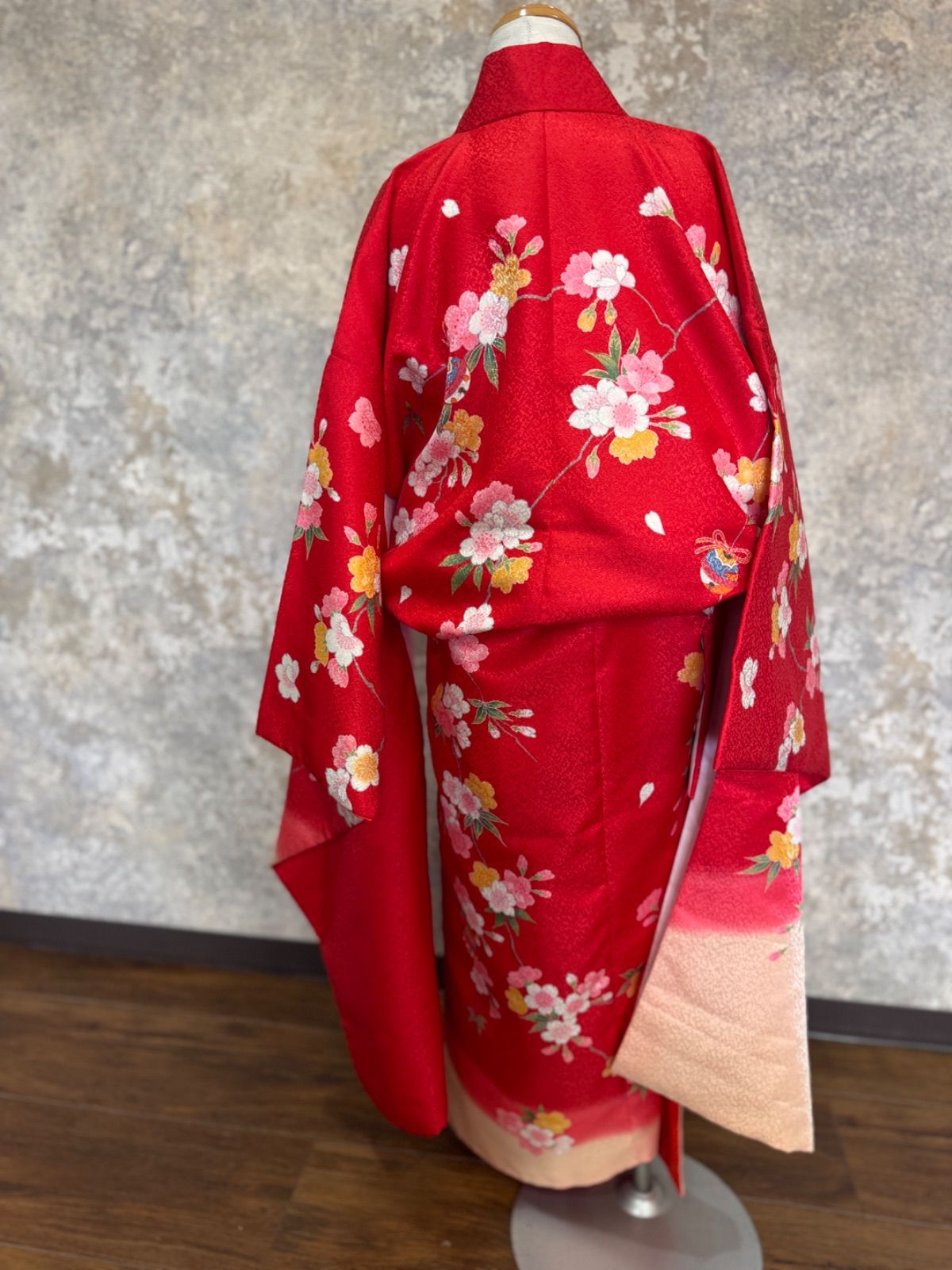 七五三 七歳 7歳 女の子 着物 赤 花柄 - メルカリ