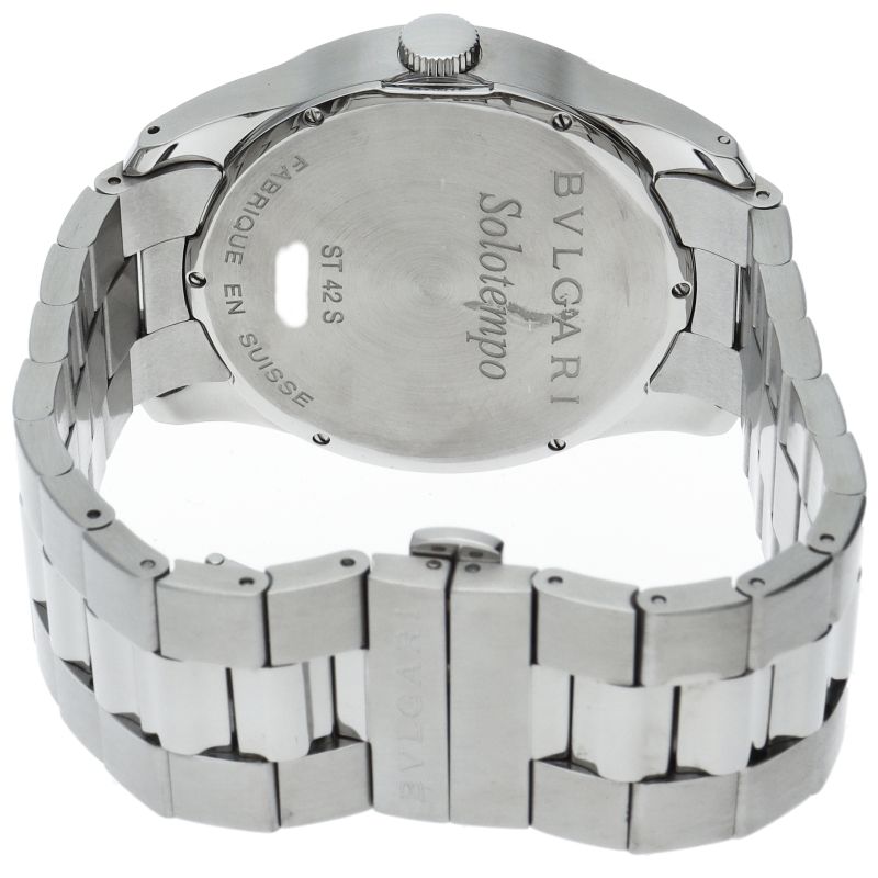 ブルガリ ソロテンポ ウォッチ 42mm ST42S/ST42BSS 保証書 SS メンズ  