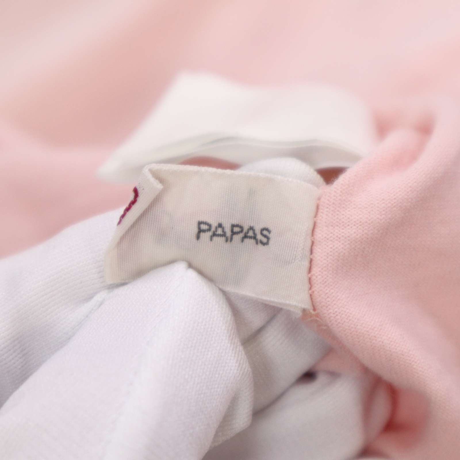 Papas パパス 春夏 刺繍☆ 半袖 ポロシャツ Sz.L メンズ 日本製 ピンク 