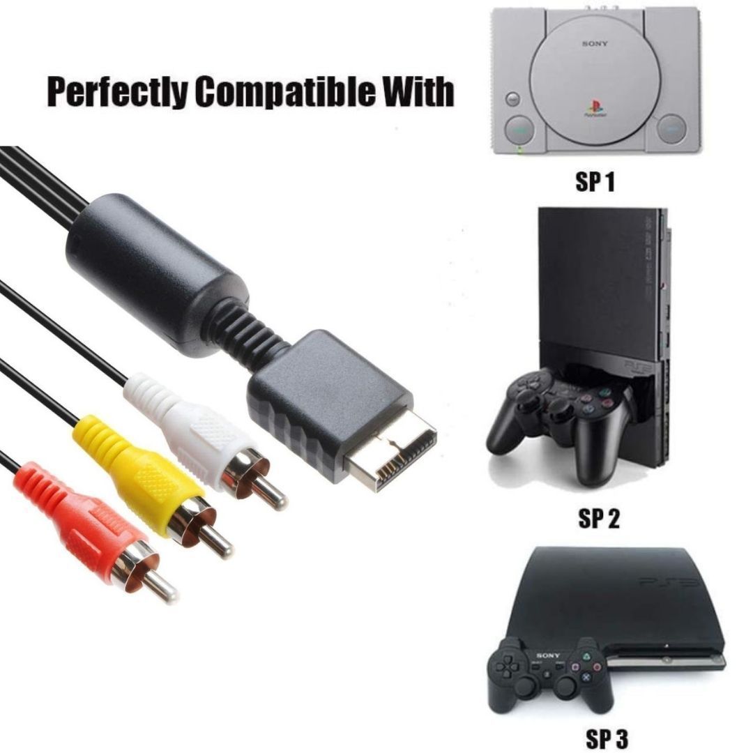 New PS1 PS2 PS3 プレステ コード 赤白黄ケーブル AVケーブル
