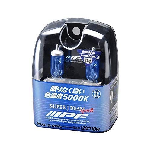 5000K IPF ヘッドライト フォグランプ ハロゲン 車用 H4 5000K 白色 12V用 2本入 車検対応 スーパーJビーム SpecR J51