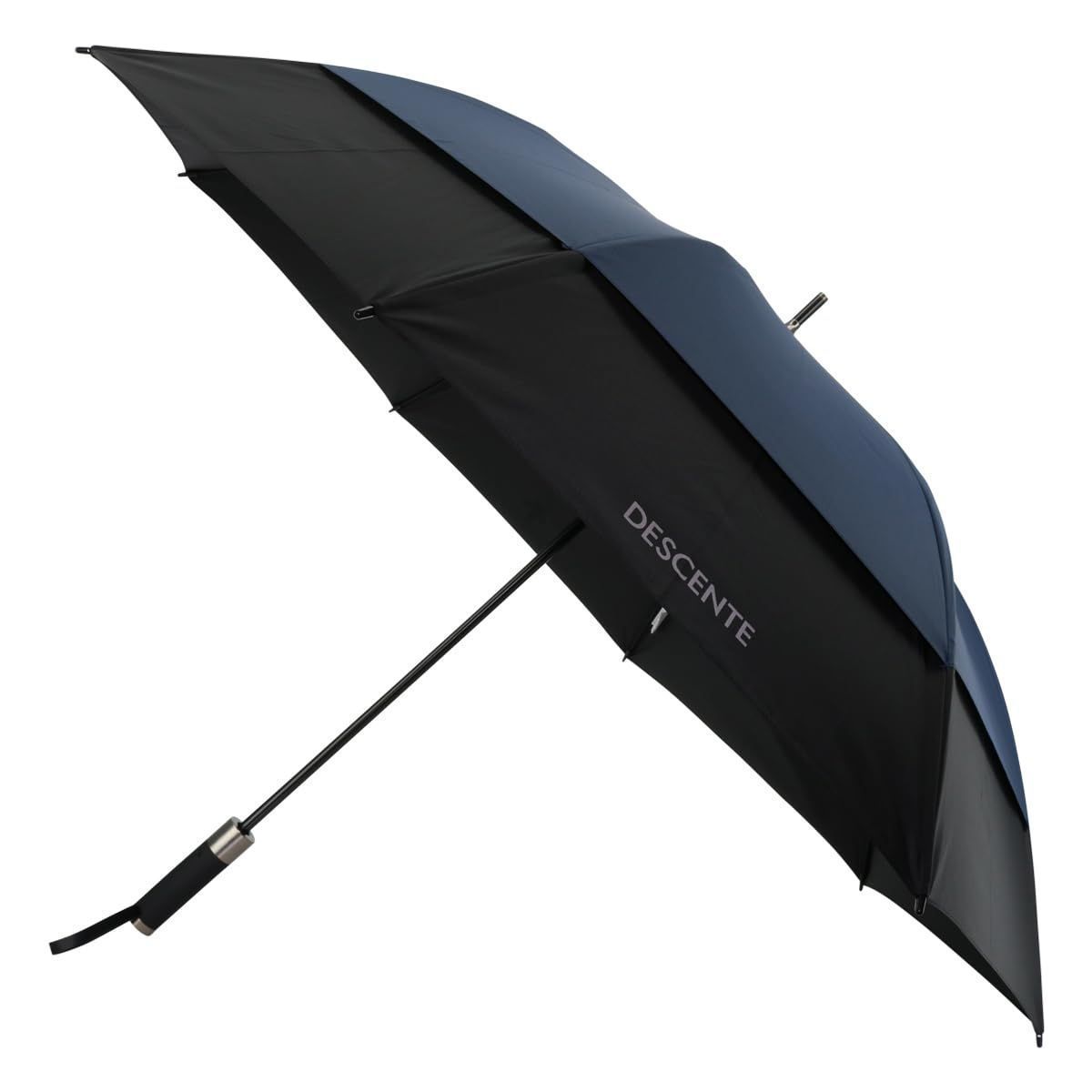 デサント ゴルフ 傘 晴雨兼用 雨傘 日傘 メンズ デサントゴルフ DOAXJX00 エアロストリームアンブレラ DESCENTE リフレクター機能 撥水 UVカット ネイビー×ブラック