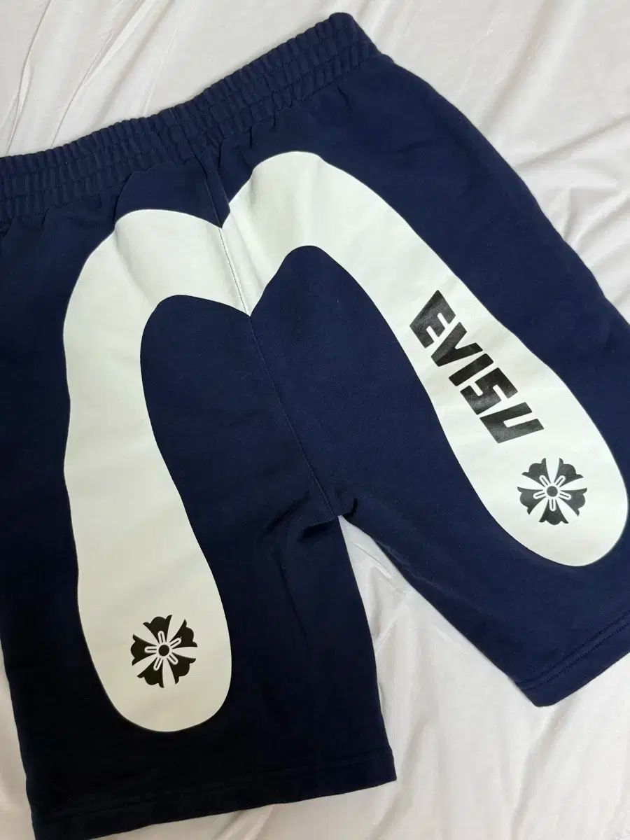 EVISU エヴィス ネイビー バミューダ スウェット パンツ 半ズボン