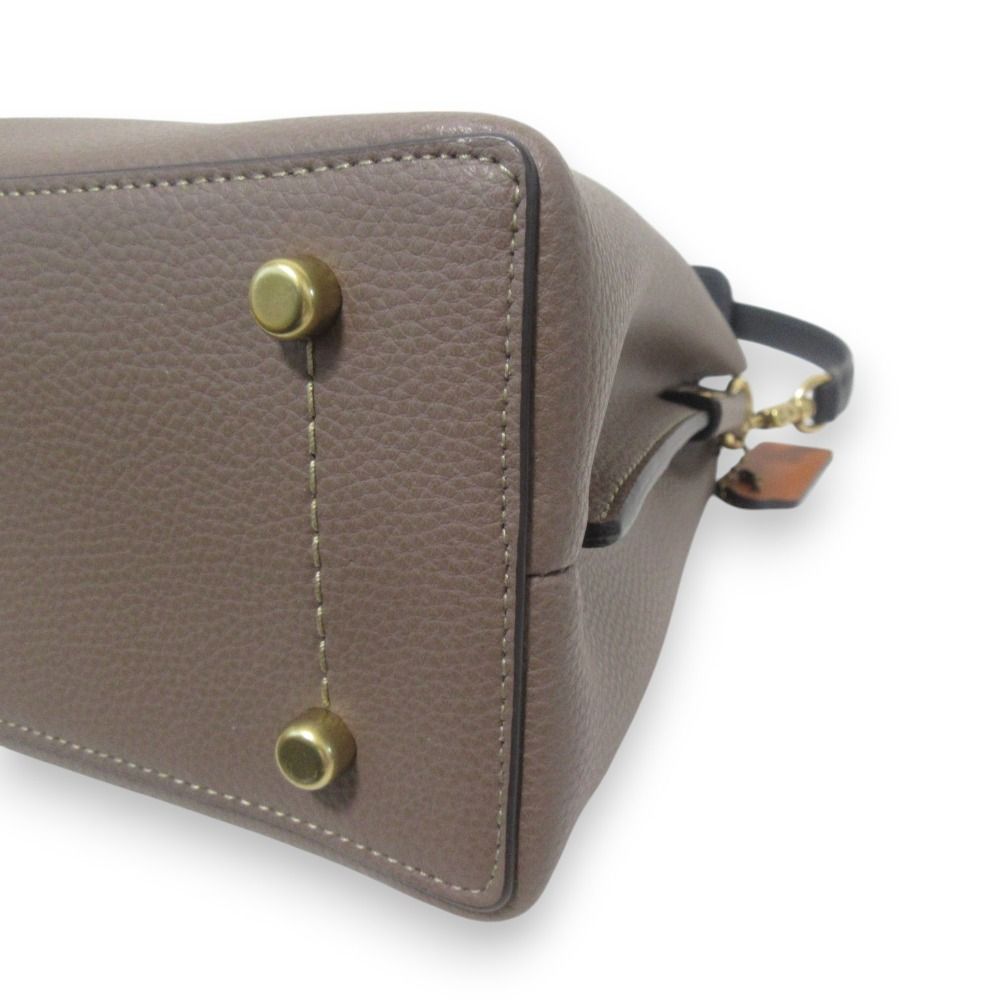 新品同様 24AW COACH コーチ ウィロウ カラーブロック レザー 2Way トートバッグ ショルダーバッグ C2590 ブラウン DARK-STONE レディース 古着 中古 USED 新品同様 24AW COACH コーチ ウィロウ カラーブロック レザー 2Way