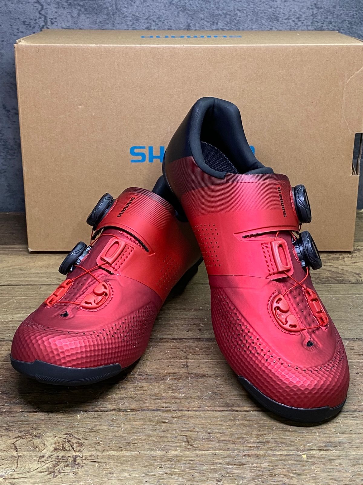 JJ123 シマノ SHIMANO RC7 SH-RC702 ビンディングシューズ 赤 EU40 SPD-SL