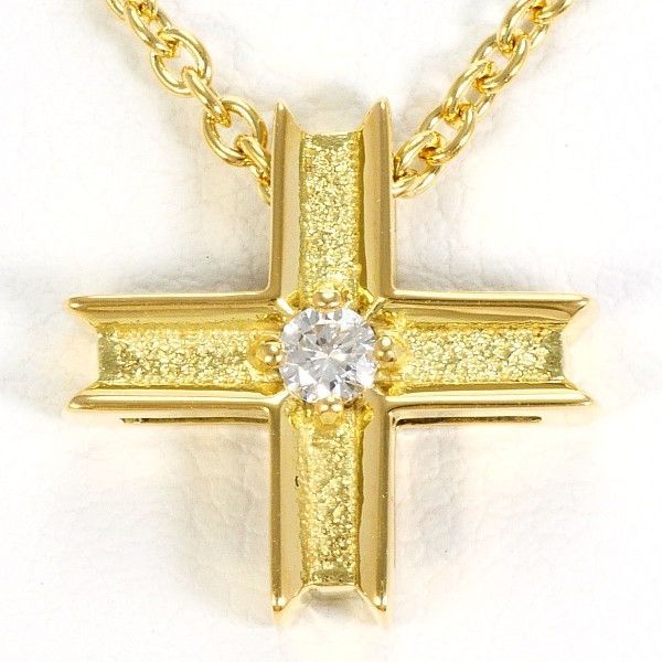 K18YG ネックレス NECKLACE ダイヤ 0.08 カード鑑別書 総重量約