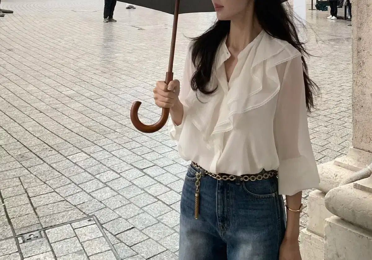 LAPLA ディオン シアー ブラウス アイボリー