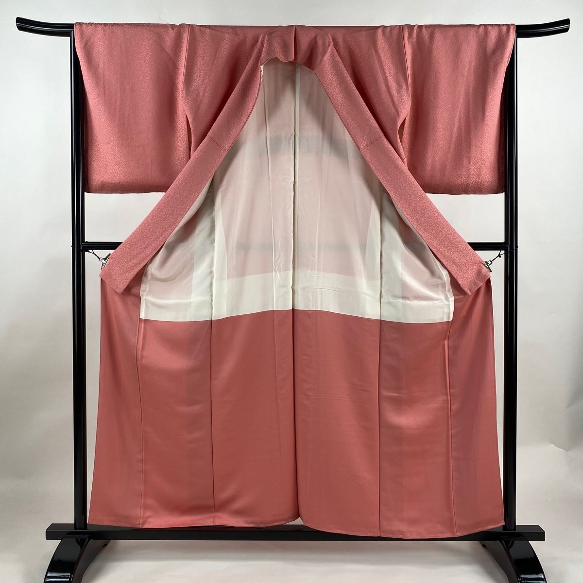 平和屋着物□極上 色無地 吉祥花地紋 梅紫色 逸品 未使用 DZAB1708kh5