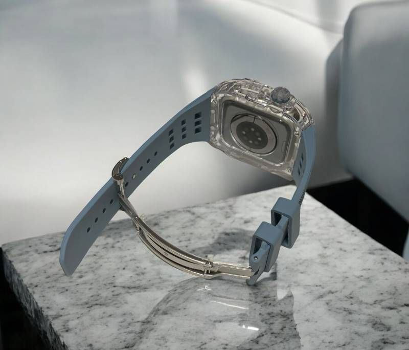 グレイ アップルウォッチ ウルトラ ケース 互換性対応 カスタム カバー 保護 ギフト ４９ｍｍ FKM フッ素ラバーベルト バンド セット Ultra 1|2|3 CHRISTIANNAURATH_COM_BR