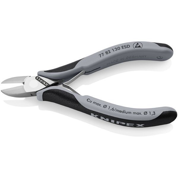 KNIPEX クニペックス エレクトロニクスニッパー ESD 全長130mm 7782-130ESD