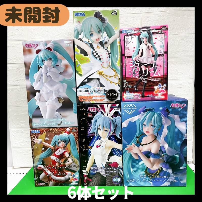 初音ミク フィギュア 6種セット BiCute AMP ぬーどるストッパー ①