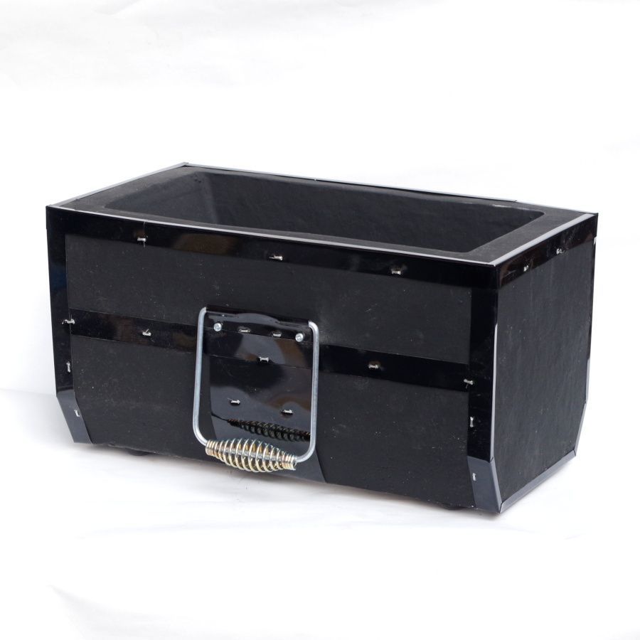 長角コンロ 炭火焼き鳥七輪 黒 国産