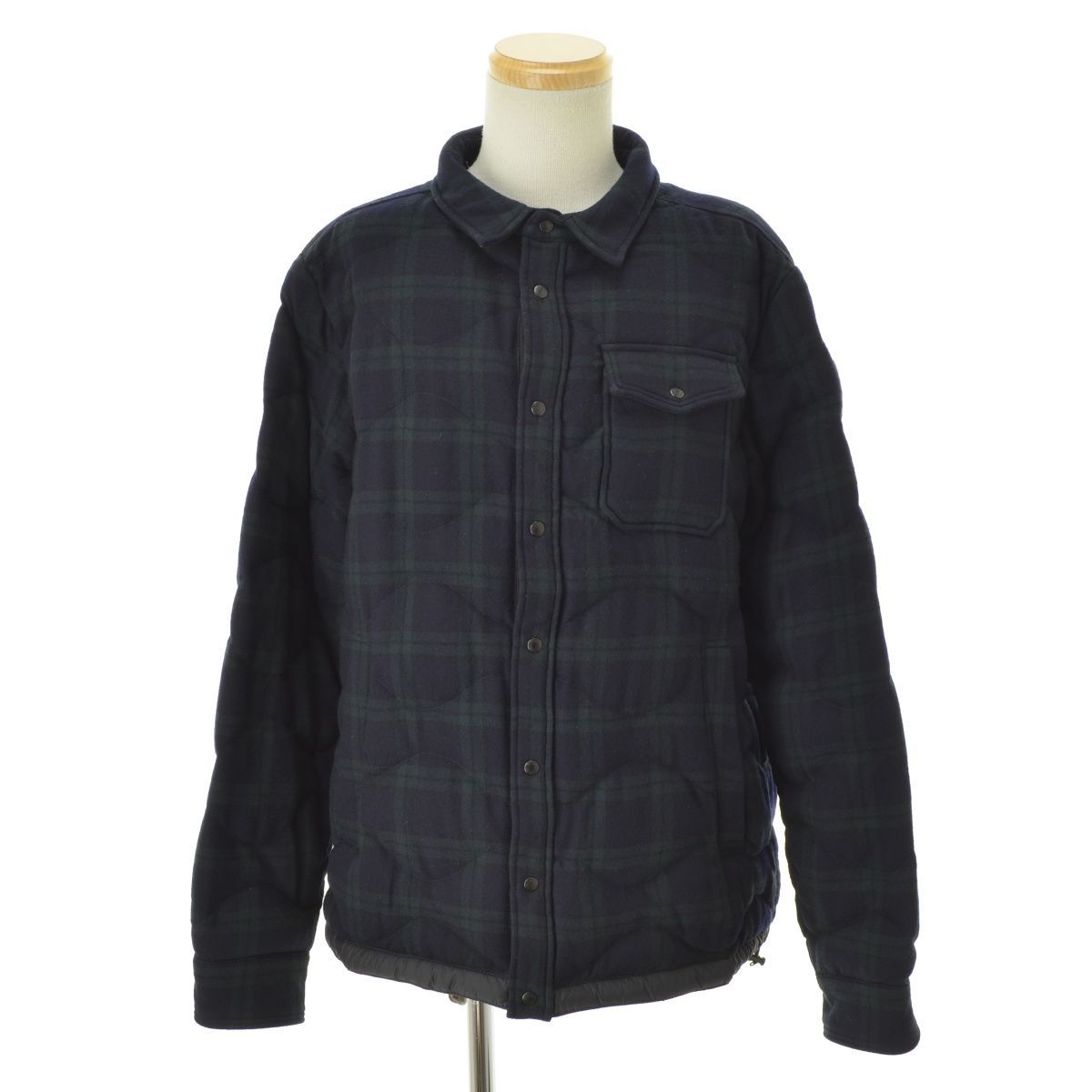 MONCLER】57941 NAMBOUR ブラックウォッチシャツダウンジャケット 