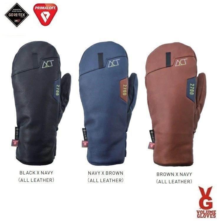 VOLUME ボリューム GLOVES ALT2700 GORE-TEX ゴアテックス 20256 ミトンタイプ レザー ヴォリューム スノーボードグローブ 防水グローブ バックカントリー 25‐26