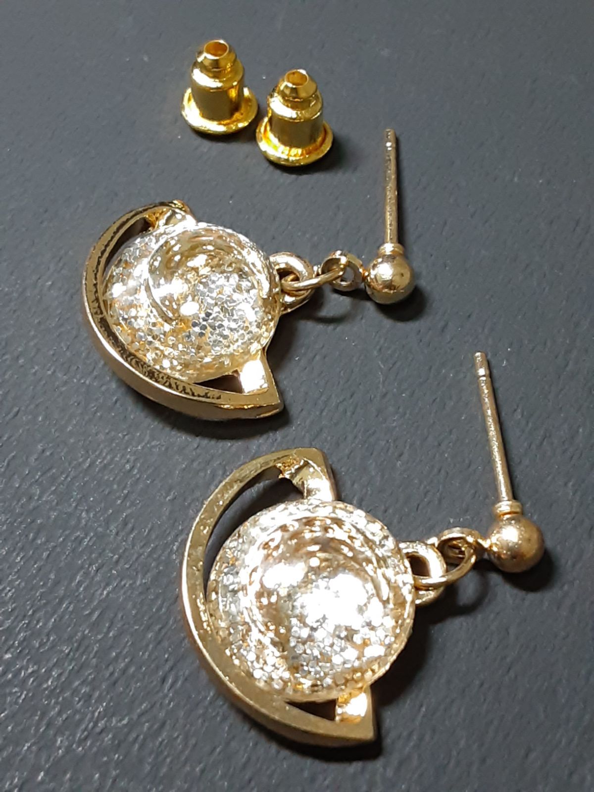 ピアス ブルーカラー 丸形 クリップ リング金属 綺麗 #C37 - メルカリ