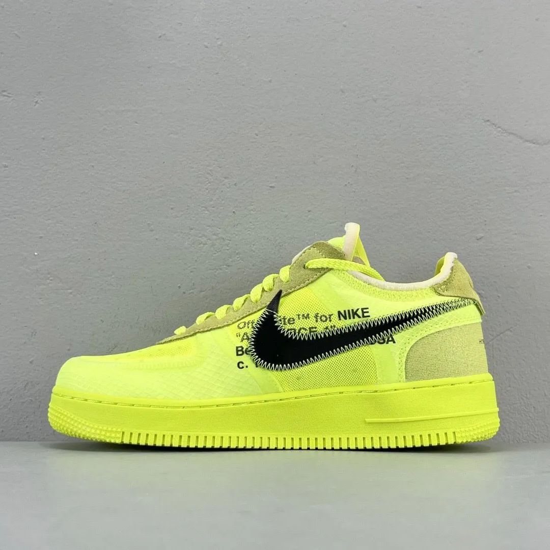 NIKE ナイキ ×OFF-WHITE THE 10 AIR FORCE 1 LOW VOLT AO4606-700 オフホワイト エアフォースワン ローカットスニーカー ボルト イエロー