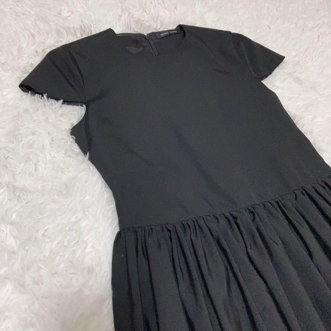【極美品】YOKOCHAN パフスリーブドッキングワンピース 40 黒 極美品】YOKOCHAN パフスリーブドッキングワンピース 40 黒