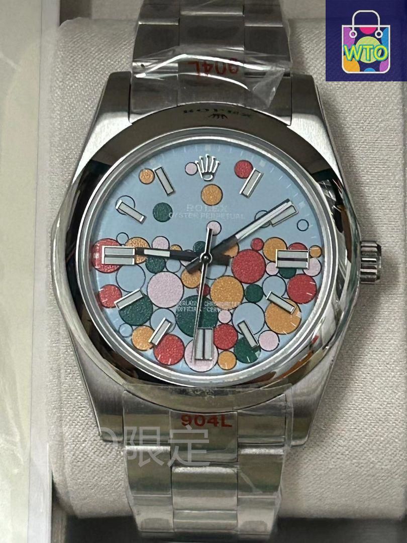 ROLEX 自動巻き時計 カラフルドットデザイン｜本日限定特価