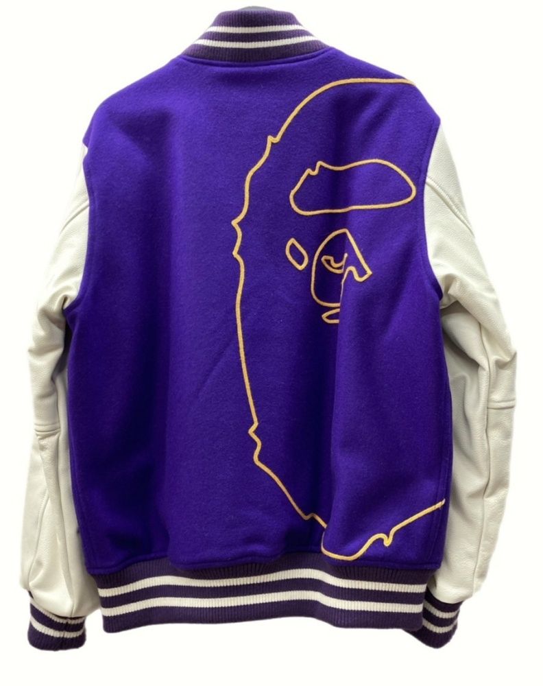 新品同様★A BATHING APE Mサイズ★BAPE ジャケット ジャンパー アベイシングエイプ A BATHING APE GIANT APE HEAD VARSITY