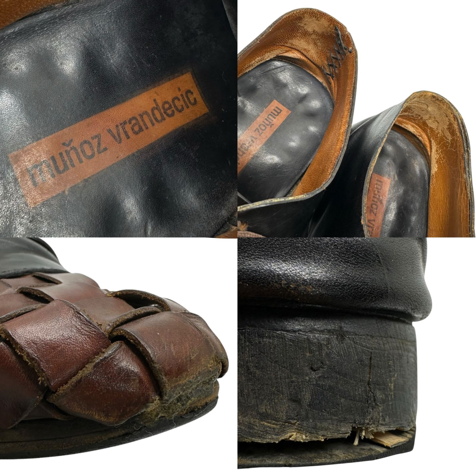 munoz vrandecic(ムニョスブランデシッチ) Intrecciato Toe Leather