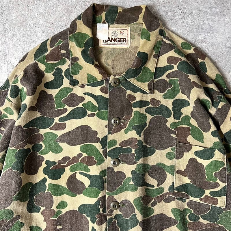 80s USA製 RANGER ダックハンター カモ 迷彩 コットン