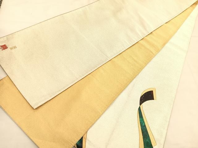 平和屋着物○国際的伝統工芸作家 十二代・藤林徳扇 苑寿 太鼓柄袋帯