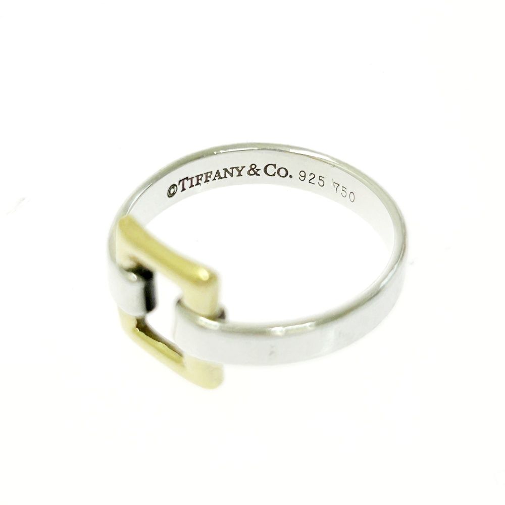 中古】TIFFANY&Co. ティファニー シルバー ゴールド スクエア コンビ