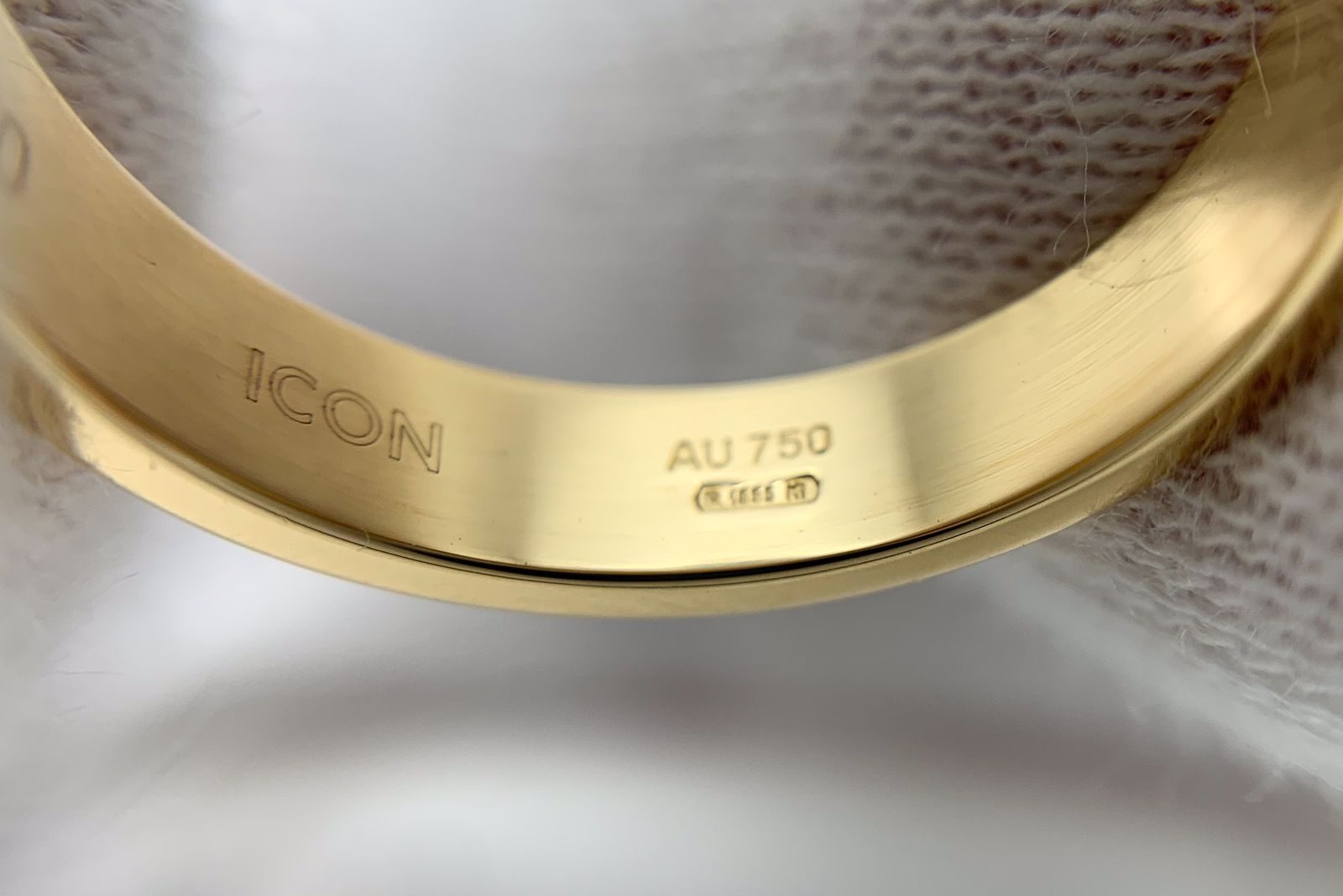 GUCCI グッチ AU750 K18 18金イエローゴールド アイコン リング 指輪 