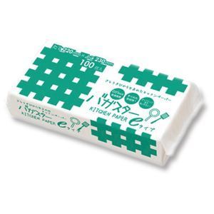 クーポン配布中-スーパー 対象 まとめ 服部 バガスターキッチンペーパーeタイプ 1パック 100枚 ×40セット