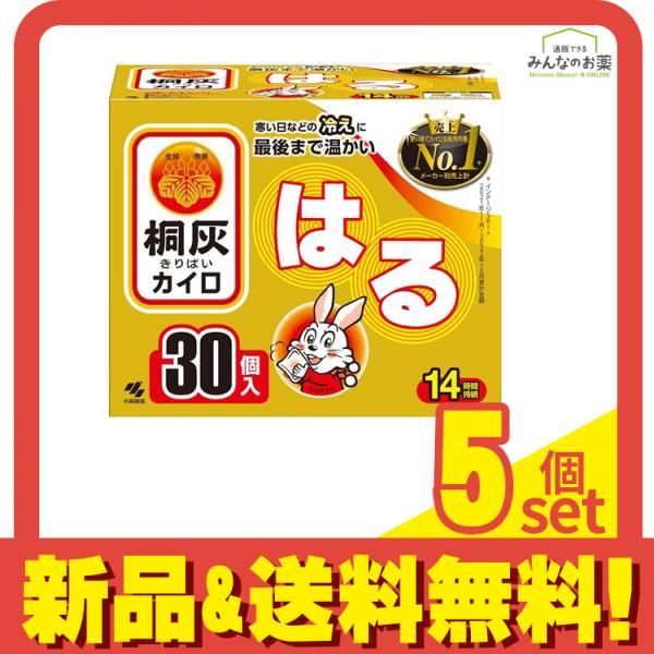 桐灰カイロ はる レギュラー 14時間持続 30個入 5個セット まとめ売り
