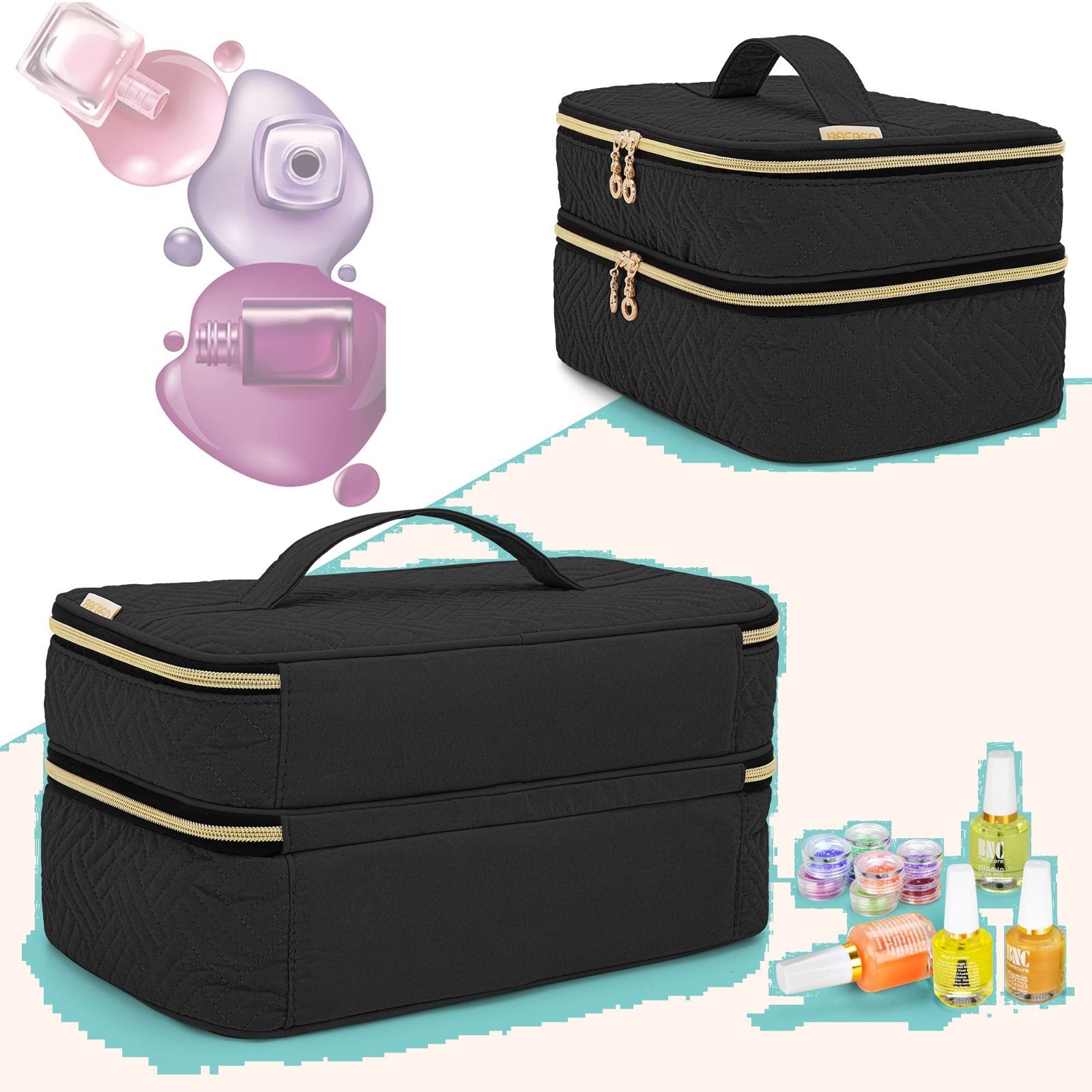 BAFASO マニキュアケース 40ボトル用（15ml） ネイルライト ネイル道具