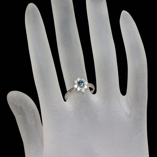 希少 Pt900 アレキサンドライト ダイヤモンド リング 0.27ct D0