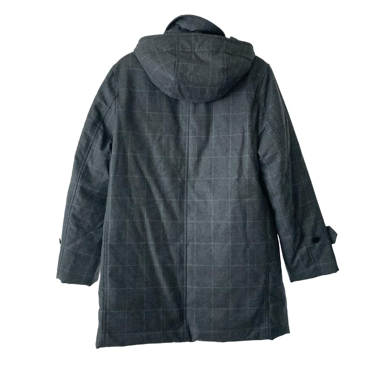 マッキントッシュフィロソフィー ダウンコート サイズ38 M メンズ - グレー×ライトグレー 長袖|チェック柄|フード取り外し可|冬
